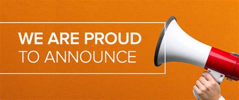 We are proud to announce that .